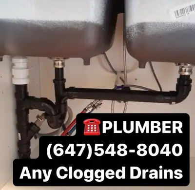 Plumber ✅Clogged Drain☎️(647)548-8040 SameDay, View more