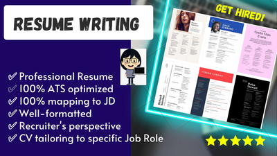 RESUME WRITING SERVICE, COVER LETTER, LINKEDIN PROFILE, BIO, View more