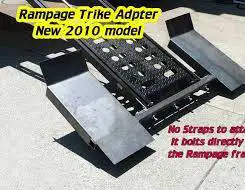trike, or spyder Requires a special wheel chock for spyder Trike adapter kit $500.00