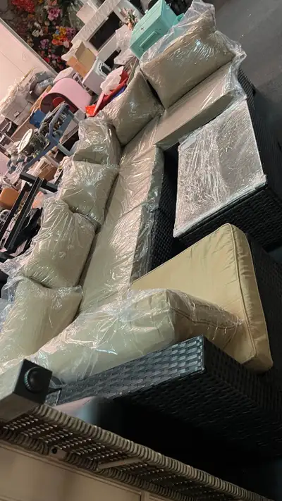 last set, luxury 7 piece patio wicker sectional sofa set , View more