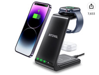 Intoval Wireless Charging Station, 3 in 1 Charger