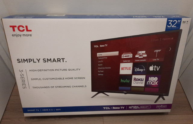 NEW 32" ROKU  SMART TV / VINTAGE 20"C-TV W DVD PLAYER/MICROSCOPE in General Electronics in St. Catharines - Image 2