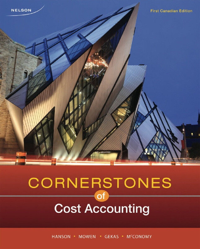 Cornerstones of Cost Accounting in Textbooks in City of Toronto