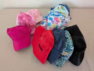 Summer hats for kids and youth Sun cap Bucket hats pink colorful, View more