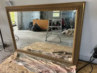 Large gold mirror, View more