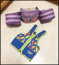 SwimSchool UPF 50 Floater for 20-33 lbs $15 & Puddle Jumper $15
