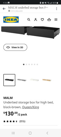 Ikea Malm Underbed Storage Drawers