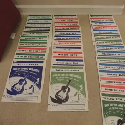 Oahu Sheet Music - Rhythm Style Guitar Qty 16 - PG Songs Qty 20 - G Songs $5 for all