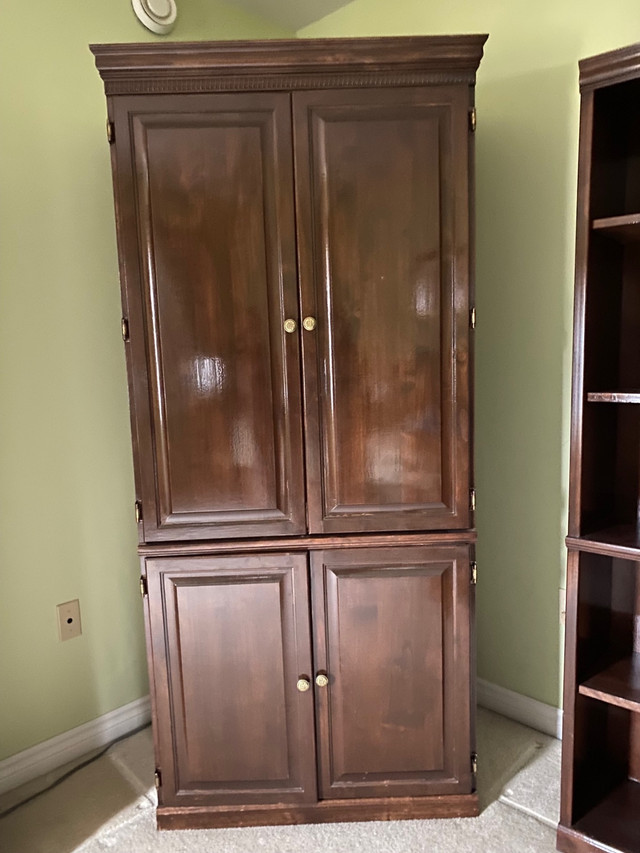 Solid wood computer armoire  in Other in Bedford