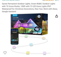 Govee Permanent Outdoor Lights, Smart RGBIC Outdoor Lights with