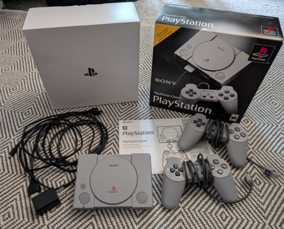Ps1 Sony PlayStation 1 mini Classic Gray Console, CIB, with AC adapter