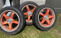 Sports EDGE A/S 17"  Tires and Rims (Only 3) Excellent Condition