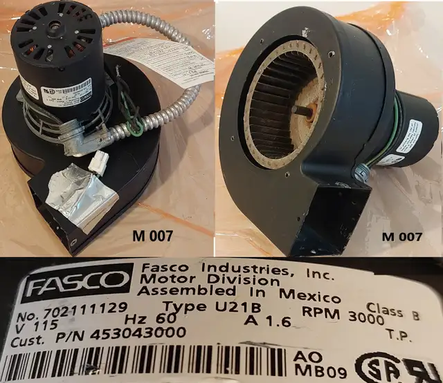 FASCO Inducer Blower Motor Assembly 702111129 M007 in Heating, Cooling & Air in City of Toronto - Image 4