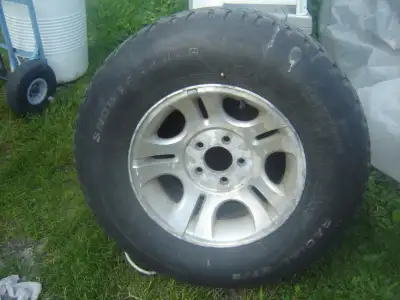 Aluminum Rim & Tire rim 5 on 112m Tire Pace Mark Snow Tracker asking $35