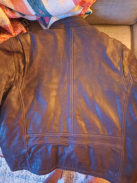 Marc New York size XL leather men jacket brown motorcycle 