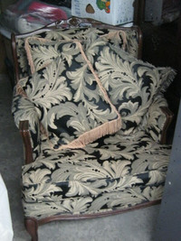 VINTAGE ACCENT CHAIR SWAN TIFFANY STYLE GLASS  $ MORE ITEMS
