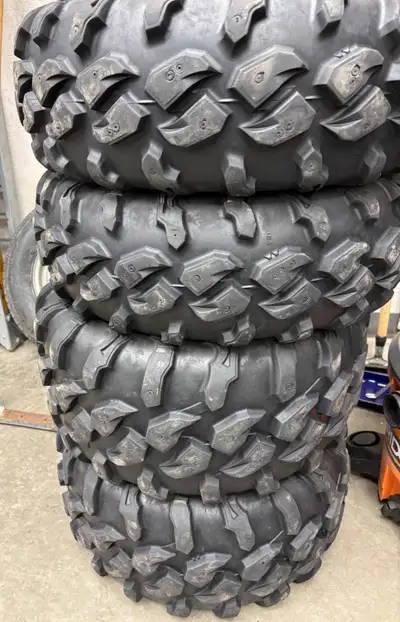 Set of 4 Maxxis Coronado tires, came off 2021 Polaris General. Good shape. Size 27x9x 14 (2) and 27x...