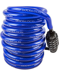 New DocksLocks Anti-Theft Weatherproof Coiled Security Cable 25’