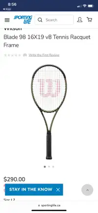 Used Blade 98 16X19 v8 Tennis Racquet (ready to use)