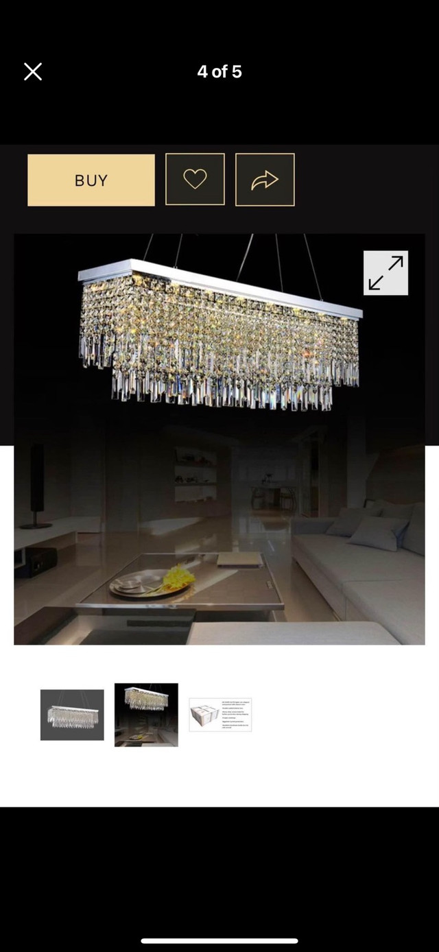 Chandelier LARGE crystal NEW IN BOX !  in Indoor Lighting & Fans in Markham / York Region - Image 2
