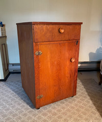 Vintage Rustic Cabinet Cellarette 1 Drawer 1 Hinge Door 2 Shelf