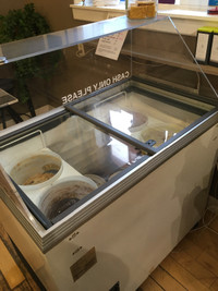 Commercial ice cream serving cooler
