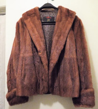 Vintage Real Canadian Mink Fur Coat Womens size Medium