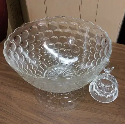 Punch bowl Jubilee set Federal Glass Company, View more