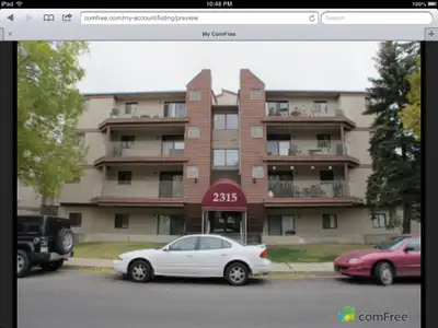 Great location! Transition Area 2 bedroom, 1 bathroom condo. Approx. 800 sqft, en suite laundry, 2 b...