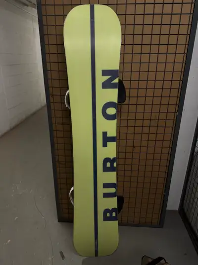 Burton Custom snowboard with binding and carrying bag, View more