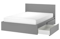 Ikea King Bed with Under Storage Drawers