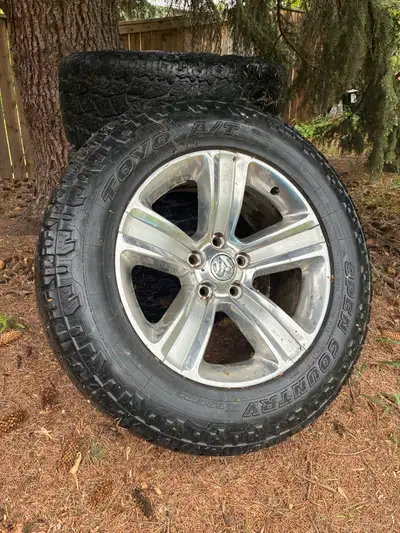 Dodge ram rims and tires about 40% tread