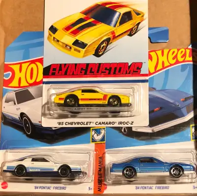 Hot Wheels 85’ Camaro Iroc-z  &  84’ Pontic Firebird, View more