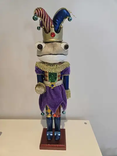Decorative Holiday Frog Jester Nutcracker, View more