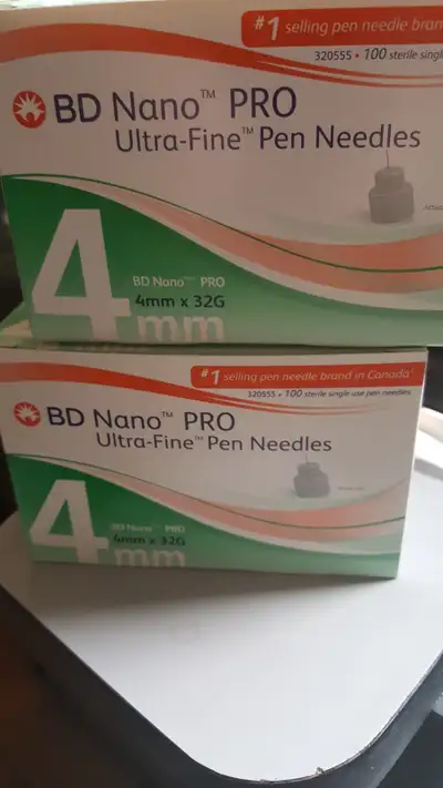 BD Nano PRO Ultra-Fine 4mm-32g—2 boxes $35--4 boxes—$60, View more