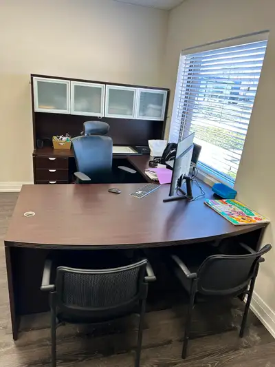 Executive Desk - U Desk full suite with pedestal - Commercial, View more