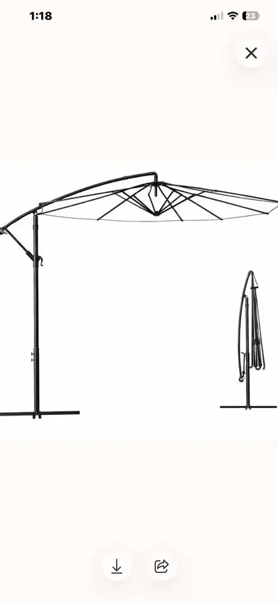 Stay cool and shaded with this high-quality cantilever patio umbrella, currently available in a pre-...