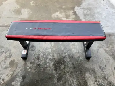Strong flat bench Gym equipment / workout / dumbbells / dumbells / weights / standard weights / Olym...