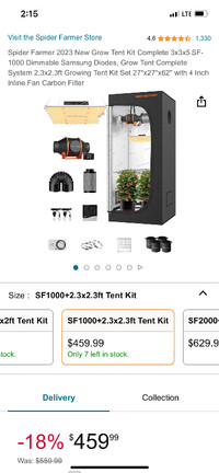 Spider farmer grow tent 2023