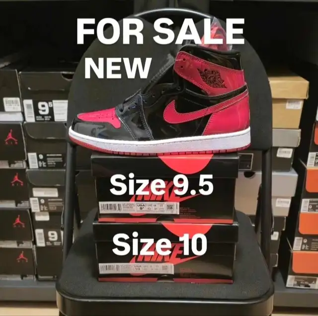Air Jordan 1 Patent Bred size 9.5, 10628637295649311213