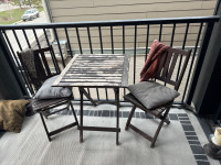  Patio chairs, and table
