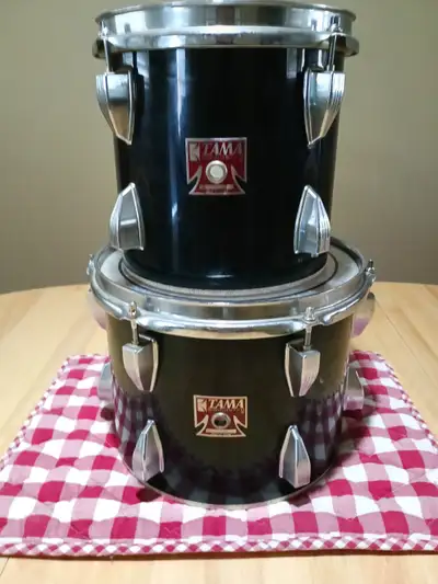Vintage Tama Red T-Badge Swingstar 8" & 10" Toms., View more