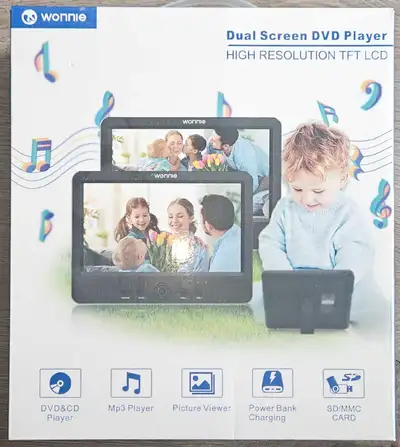 Wonnie Dual Screen DVD Player, View more