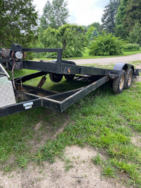 2011 tandem electric hydraulic tilt trailer includes strong winc