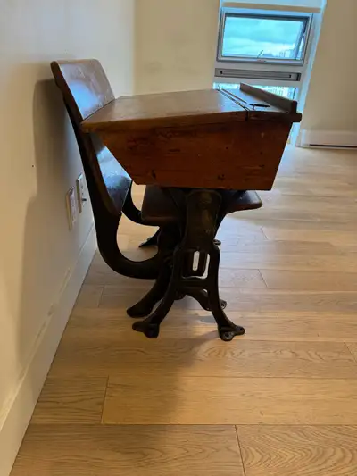  antique school desk and chair , View more