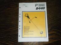 Pioneer Partner B440  Clearing Saw Parts Manual 1985