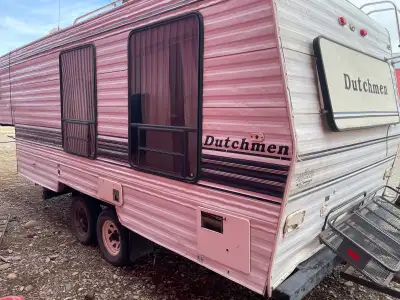 Has hail damage Has some water damage Roof does leak Pictures describe this trailer Needs some work...