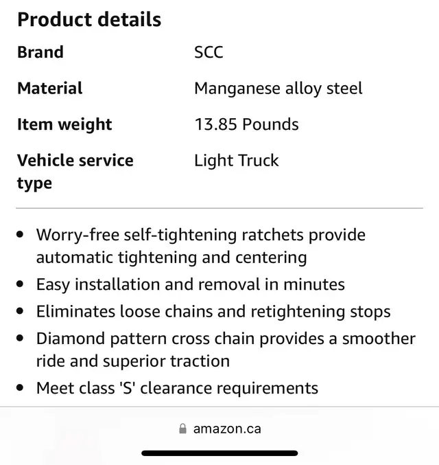 Brand new tire chains - self adjusting for 15”-24” wheels in Tires & Rims in St. Catharines - Image 7