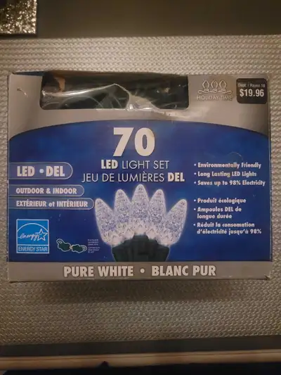 NEW in box pure white string lights, View more