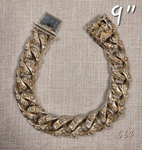 Chaîne de poignet 9" Tibetan alloy skulls wrist chain